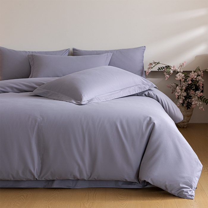 91家纺网 家纺一手货源 找家纺 618家纺 2025新款全棉100支磨毛单品四件套系列-单被套 紫灰