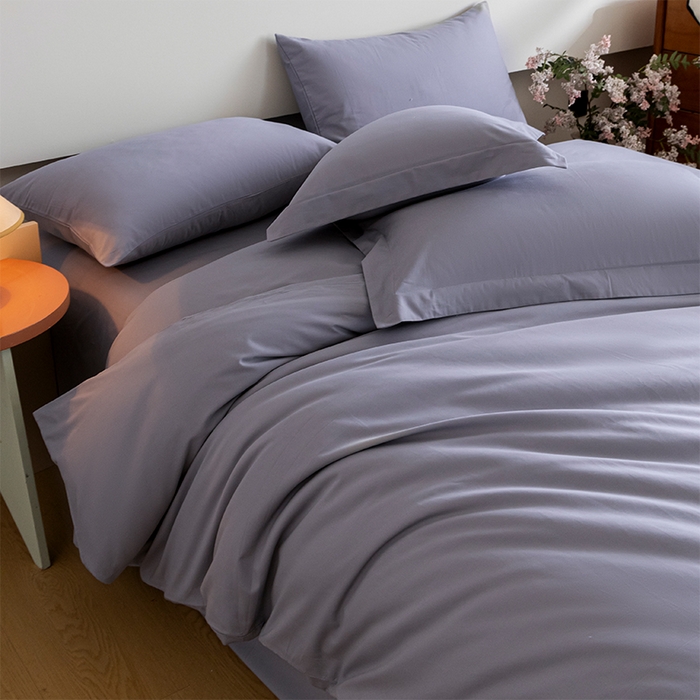 91家纺网 家纺一手货源 找家纺 618家纺 2025新款全棉100支磨毛单品四件套系列-单被套 紫灰