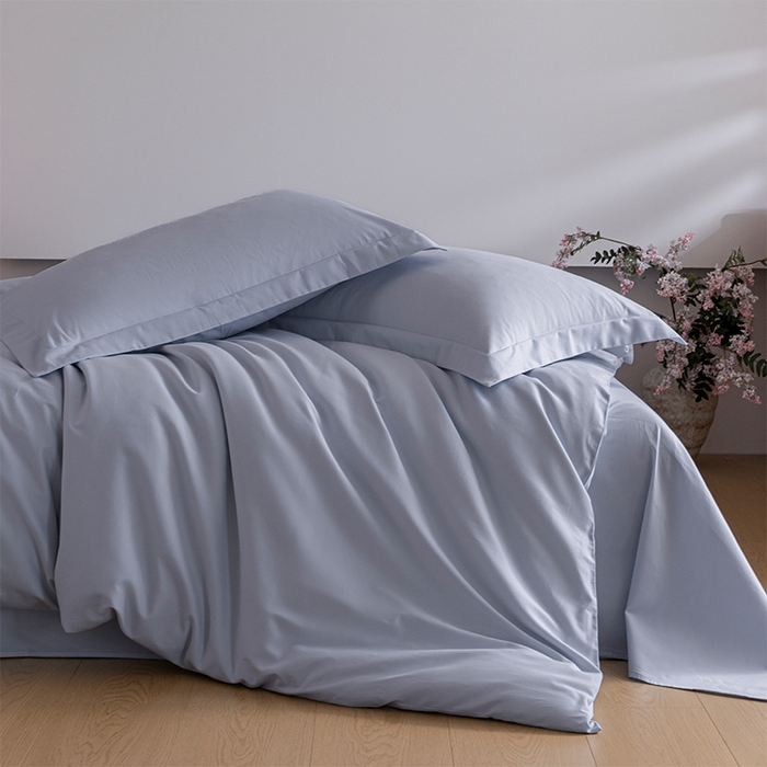 91家纺网 家纺一手货源 找家纺 618家纺 2025新款全棉100支磨毛单品四件套系列-单被套 灰蓝