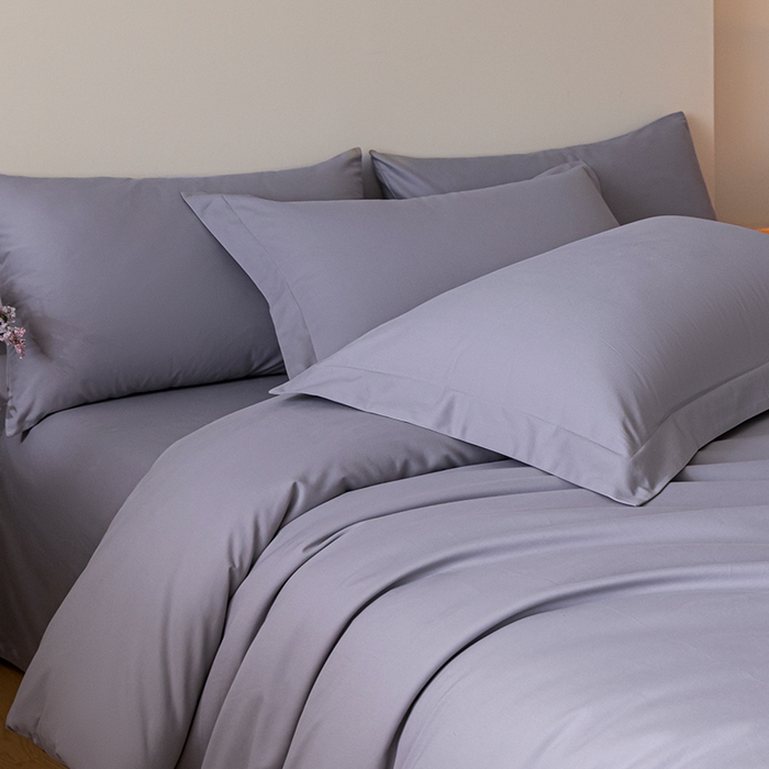 91家纺网 家纺一手货源 找家纺 618家纺 2025新款全棉100支磨毛单品四件套系列-单被套 紫灰