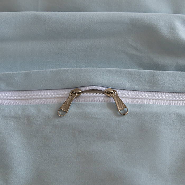 91家纺网 家纺一手货源 找家纺 618家纺 2025新款全棉100支磨毛单品四件套系列-单被套 冰蓝