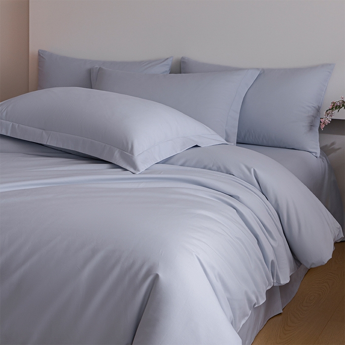91家纺网 家纺一手货源 找家纺 618家纺 2025新款全棉100支磨毛单品四件套系列-单被套 灰蓝
