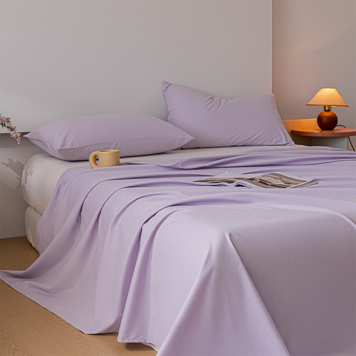 91家纺网 家纺一手货源 找家纺 618家纺 2025新款全棉100支磨毛单品四件套系列-单床单 薰衣草