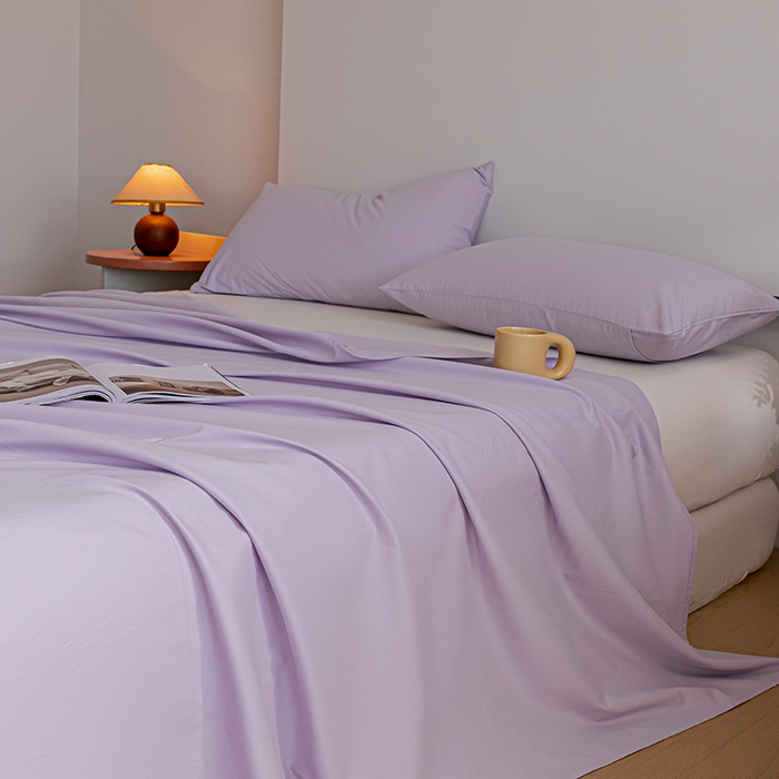 91家纺网 家纺一手货源 找家纺 618家纺 2025新款全棉100支磨毛单品四件套系列-单床单 薰衣草