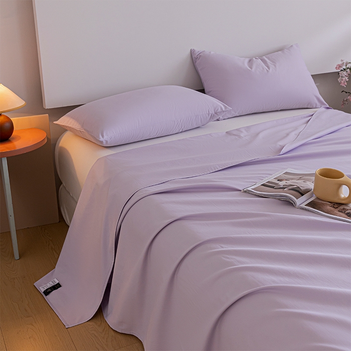 91家纺网 家纺一手货源 找家纺 618家纺 2025新款全棉100支磨毛单品四件套系列-单床单 薰衣草