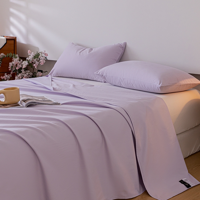 91家纺网 家纺一手货源 找家纺 618家纺 2025新款全棉100支磨毛单品四件套系列-单床单 薰衣草