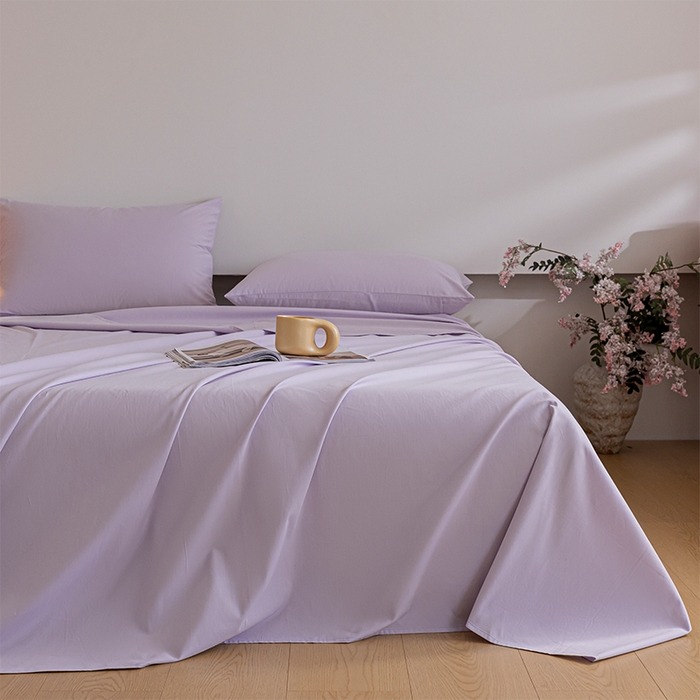 91家纺网 家纺一手货源 找家纺 618家纺 2025新款全棉100支磨毛单品四件套系列-单床单 薰衣草