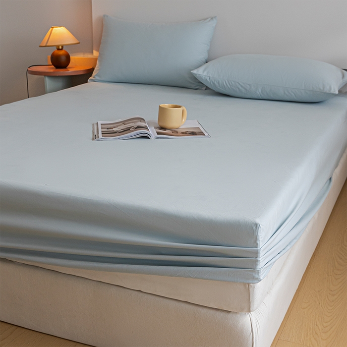 91家纺网 家纺一手货源 找家纺 （总）618家纺 2025新款全棉100支磨毛单品四件套系列-单床笠