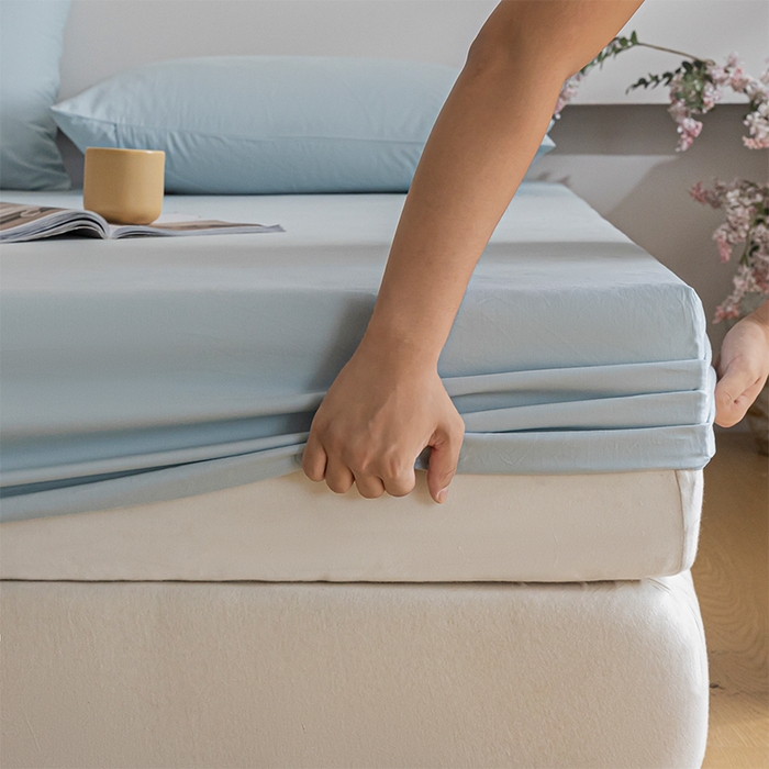 91家纺网 家纺一手货源 找家纺 （总）618家纺 2025新款全棉100支磨毛单品四件套系列-单床笠