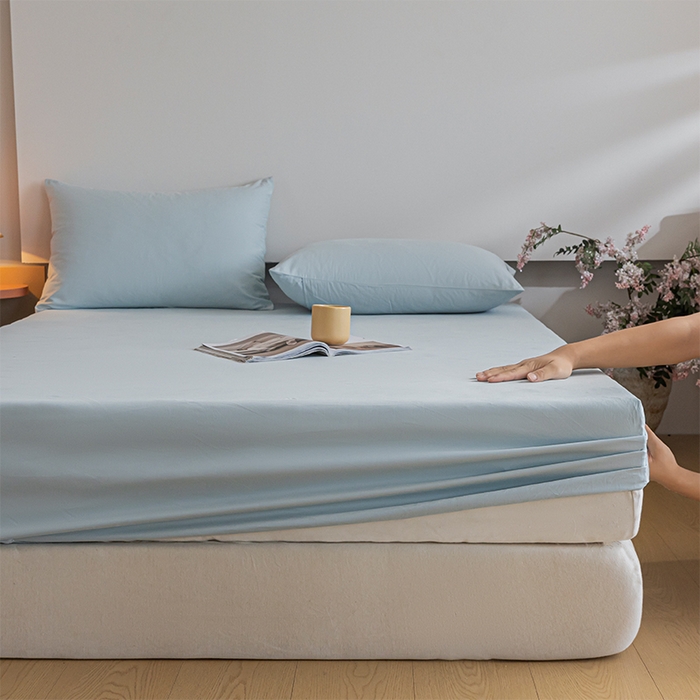 91家纺网 家纺一手货源 找家纺 （总）618家纺 2025新款全棉100支磨毛单品四件套系列-单床笠