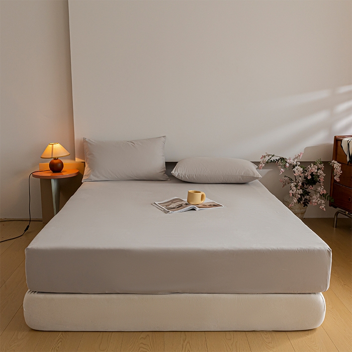 91家纺网 家纺一手货源 找家纺 （总）618家纺 2025新款全棉100支磨毛单品四件套系列-单床笠