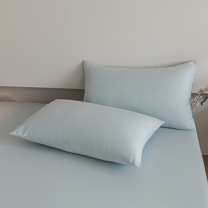 91家纺网 家纺一手货源 找家纺 618家纺 2025新款全棉100支磨毛单品四件套系列-单床笠 冰蓝