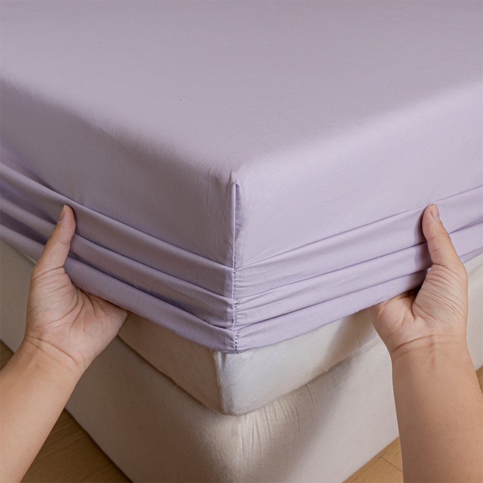 91家纺网 家纺一手货源 找家纺 618家纺 2025新款全棉100支磨毛单品四件套系列-单床笠 薰衣草