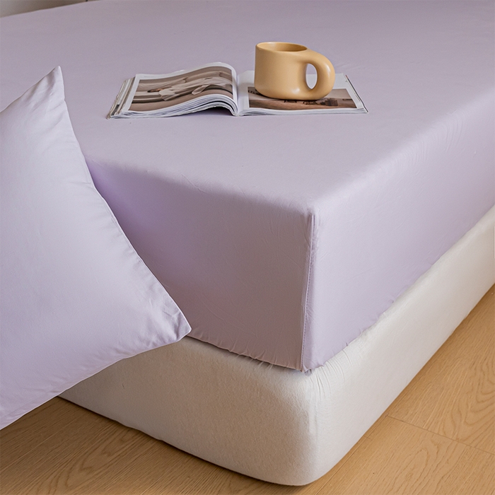 91家纺网 家纺一手货源 找家纺 618家纺 2025新款全棉100支磨毛单品四件套系列-单床笠 薰衣草