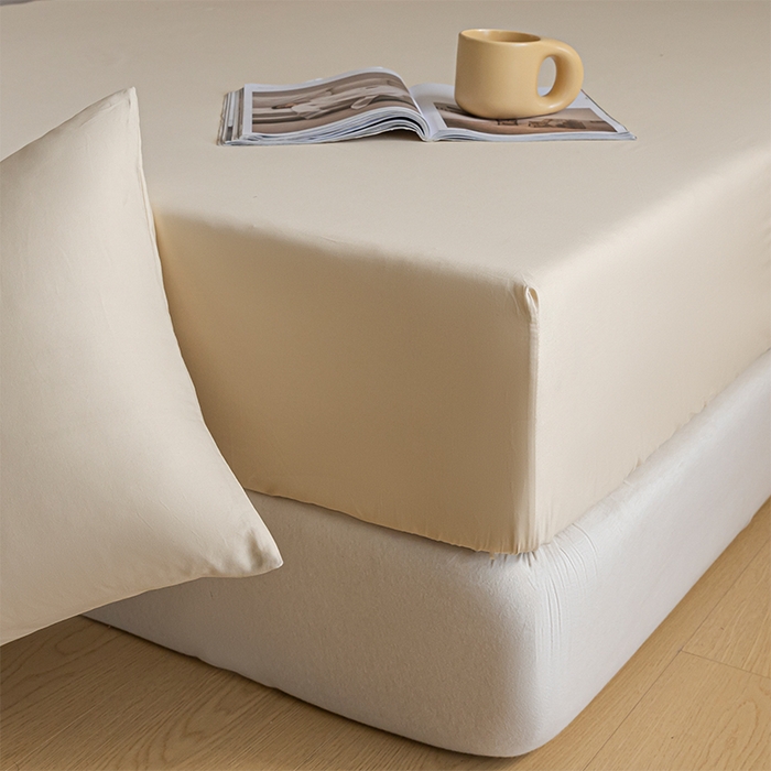 91家纺网 家纺一手货源 找家纺 618家纺 2025新款全棉100支磨毛单品四件套系列-单床笠 雪咖