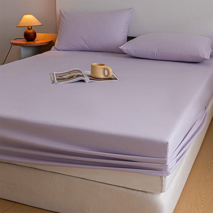 91家纺网 家纺一手货源 找家纺 618家纺 2025新款全棉100支磨毛单品四件套系列-单床笠 薰衣草