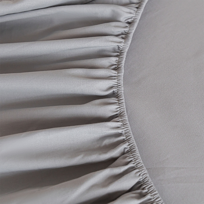 91家纺网 家纺一手货源 找家纺 618家纺 2025新款全棉100支磨毛单品四件套系列-单床笠 火山灰