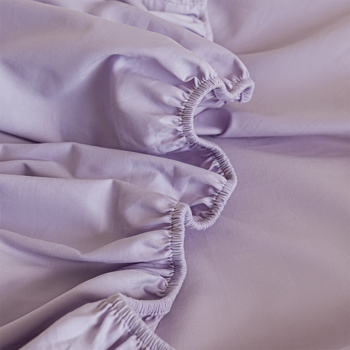 91家纺网 家纺一手货源 找家纺 618家纺 2025新款全棉100支磨毛单品四件套系列-单床笠 薰衣草