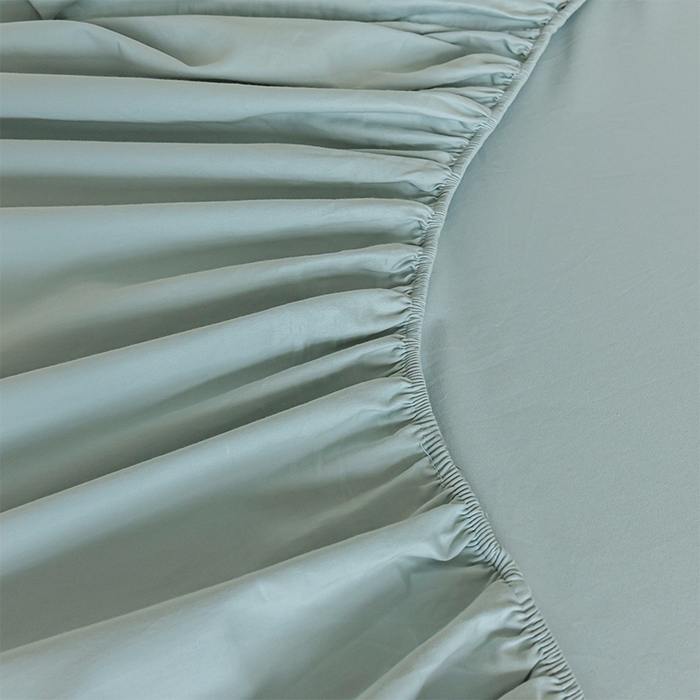 91家纺网 家纺一手货源 找家纺 618家纺 2025新款全棉100支磨毛单品四件套系列-单床笠 奶油绿