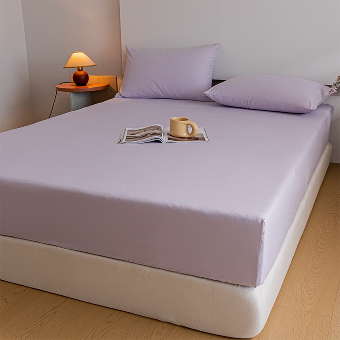 91家纺网 家纺一手货源 找家纺 618家纺 2025新款全棉100支磨毛单品四件套系列-单床笠 薰衣草