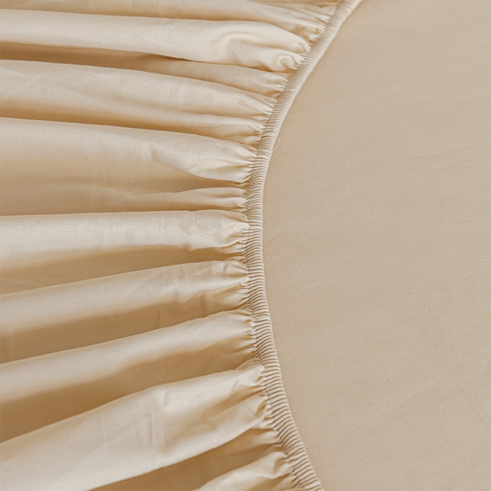 91家纺网 家纺一手货源 找家纺 618家纺 2025新款全棉100支磨毛单品四件套系列-单床笠 雪咖