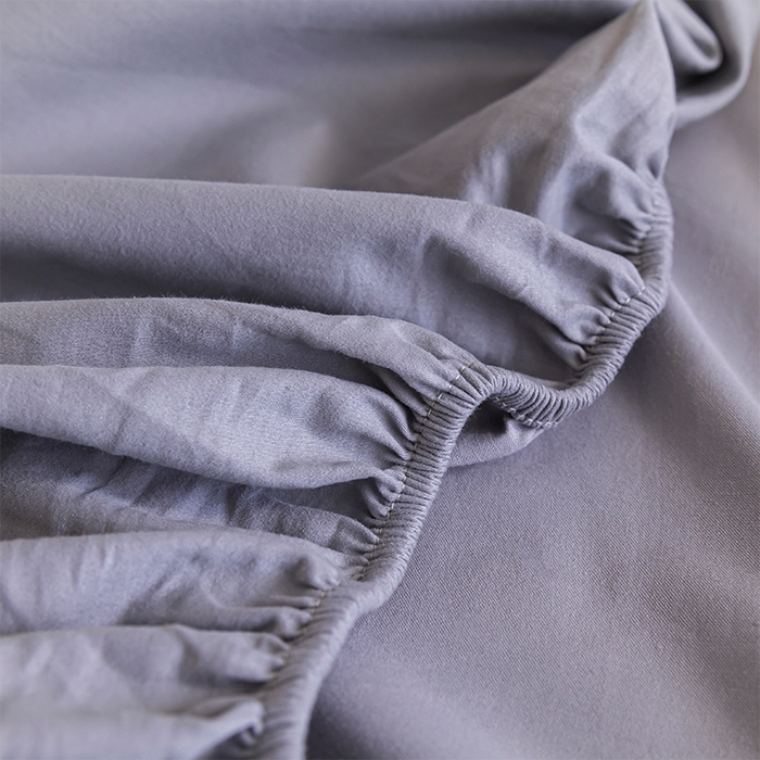 91家纺网 家纺一手货源 找家纺 618家纺 2025新款全棉100支磨毛单品四件套系列-单床笠 紫灰