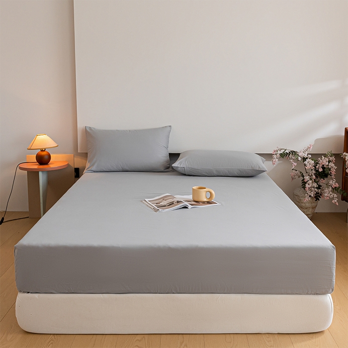 618家纺 2025新款全棉100支磨毛单品四件套系列-单床笠 火山灰