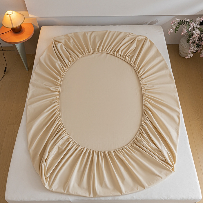 91家纺网 家纺一手货源 找家纺 618家纺 2025新款全棉100支磨毛单品四件套系列-单床笠 雪咖