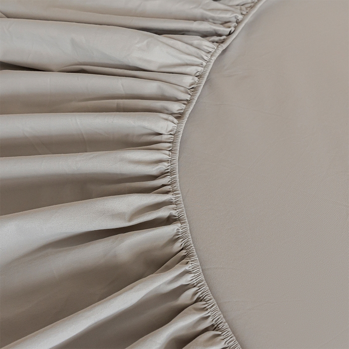 91家纺网 家纺一手货源 找家纺 618家纺 2025新款全棉100支磨毛单品四件套系列-单床笠 月光灰