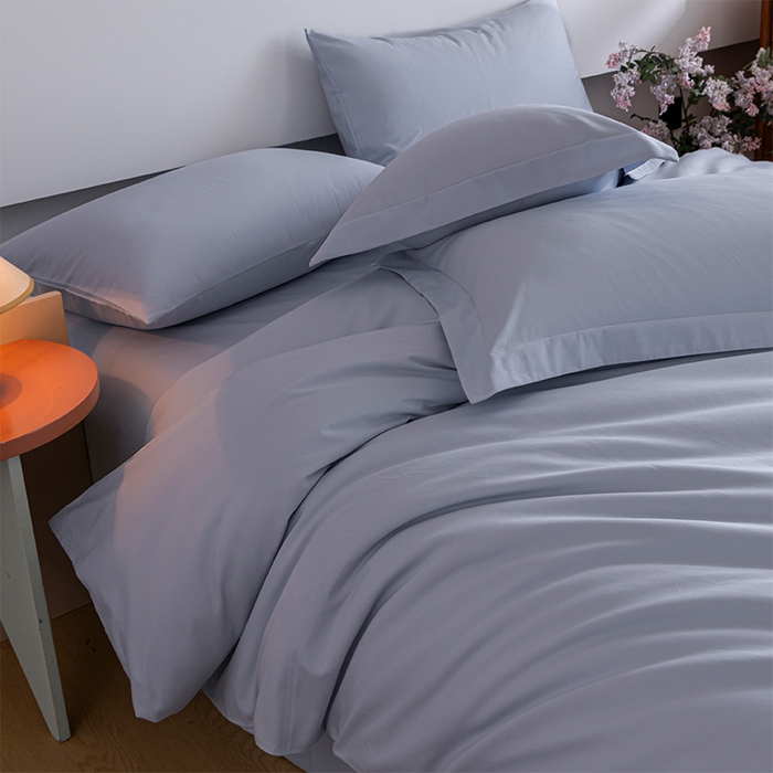 91家纺网 家纺一手货源 找家纺 618家纺 2025新款全棉100支磨毛单品四件套系列-单枕套 灰蓝