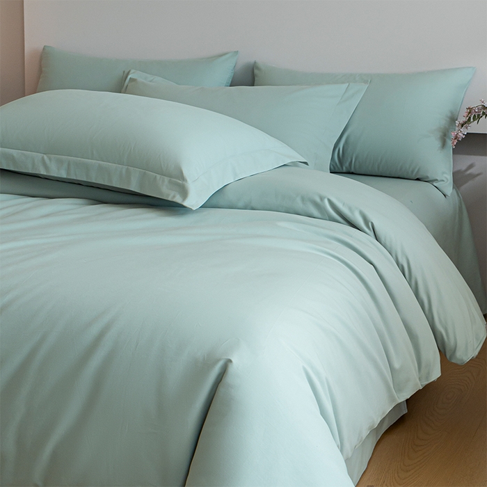 91家纺网 家纺一手货源 找家纺 618家纺 2025新款全棉100支磨毛单品四件套系列-单枕套 奶油绿