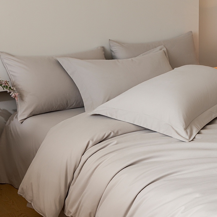 91家纺网 家纺一手货源 找家纺 618家纺 2025新款全棉100支磨毛单品四件套系列-单枕套 月光灰