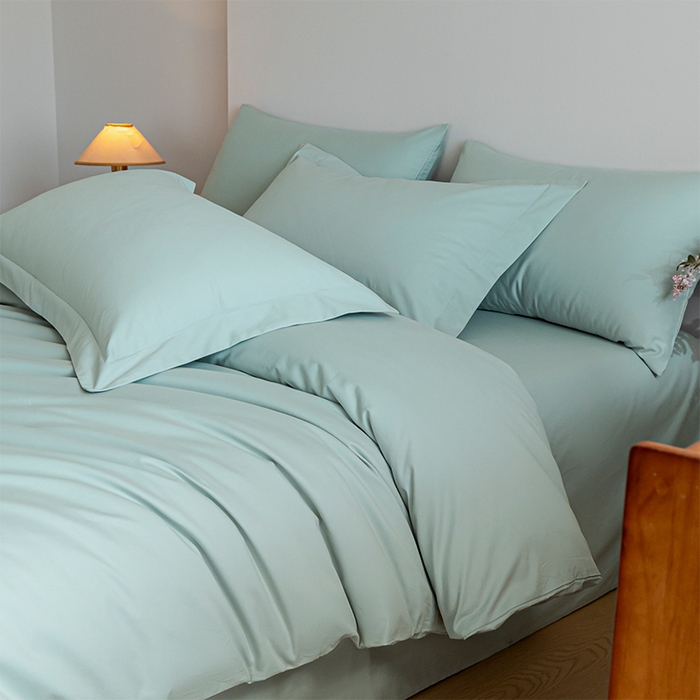 91家纺网 家纺一手货源 找家纺 618家纺 2025新款全棉100支磨毛单品四件套系列-单枕套 奶油绿