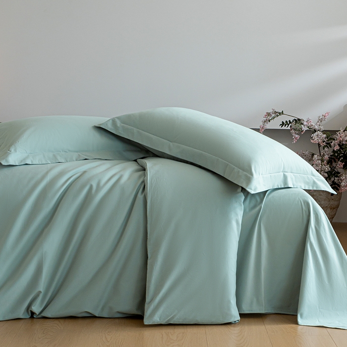 91家纺网 家纺一手货源 找家纺 618家纺 2025新款全棉100支磨毛单品四件套系列-单枕套 奶油绿