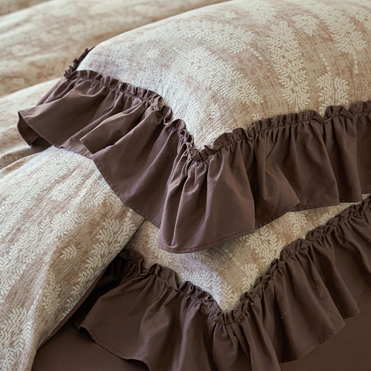 91家纺网 家纺一手货源 找家纺 圆岛家纺 2025秋冬复古格调全棉纯棉色织提花磨毛四件套 新山