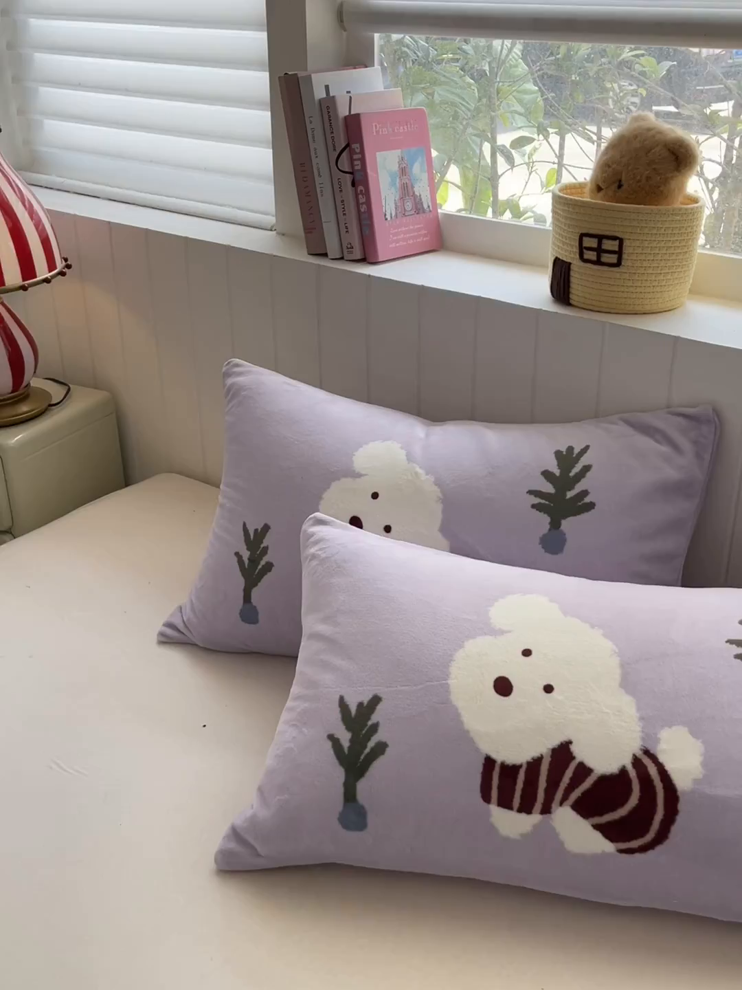 91家纺网 家纺一手货源 找家纺 佳汐蓝家纺 2025新款牛奶绒卡通大版枕套 可爱泰迪