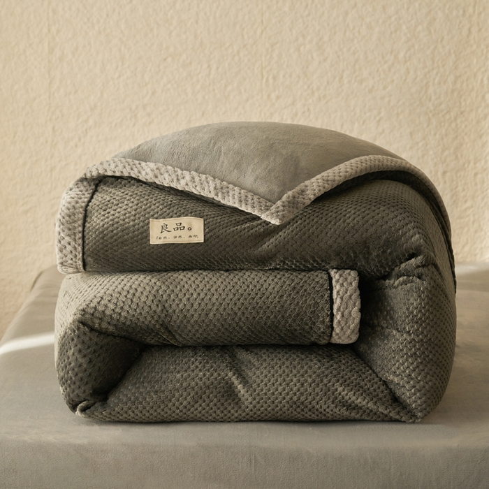 91家纺网 家纺一手货源 找家纺 （总）早晨家纺 2025新款尚流款牛奶绒提花-可拆卸冬被