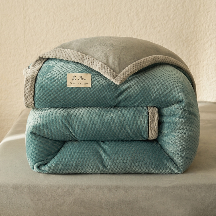 91家纺网 家纺一手货源 找家纺 （总）早晨家纺 2025新款尚流款牛奶绒提花-可拆卸冬被