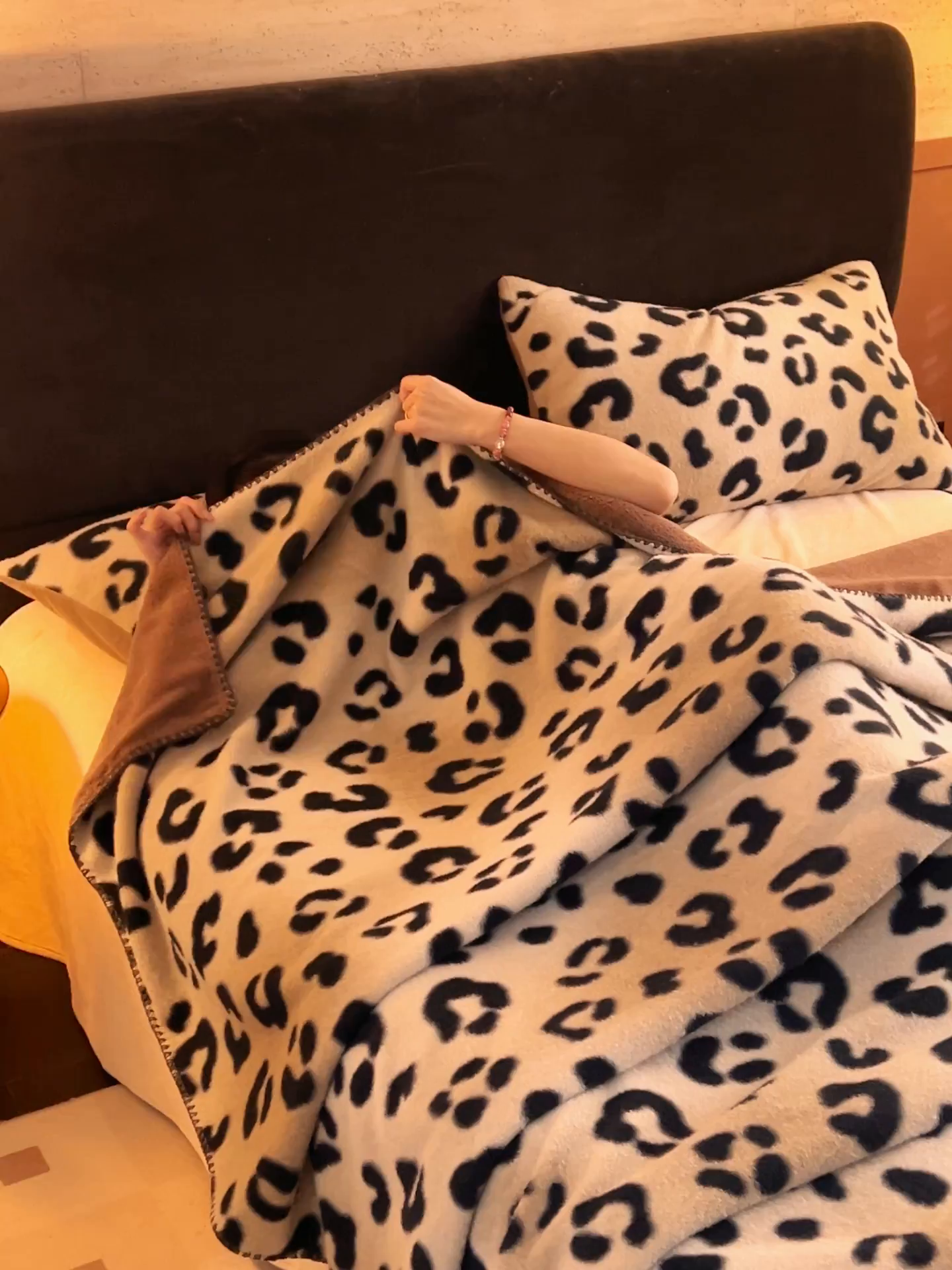 91家纺网 家纺一手货源 找家纺 早晨家纺 2025新款众若款仿羊绒牛奶绒毛毯 众若-豹纹棕