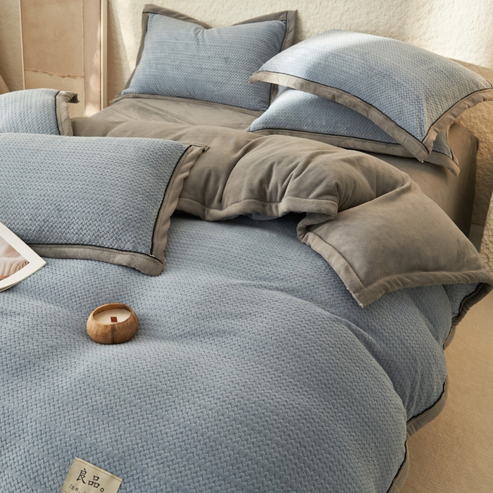 91家纺网 家纺一手货源 找家纺 （总）早晨家纺 2025新款青沐款牛奶绒提花-可拆卸冬被