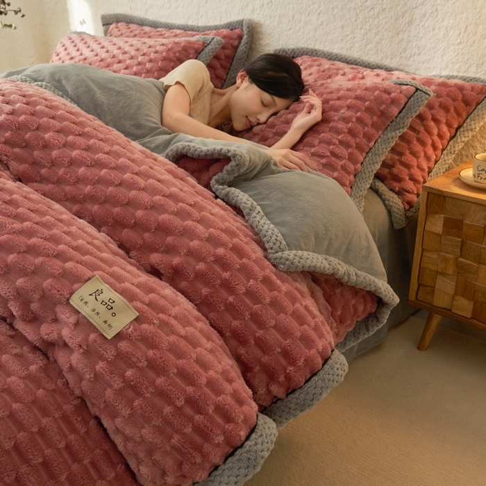 （总）早晨家纺 2025新款金贵款牛奶绒提花-可拆卸冬被