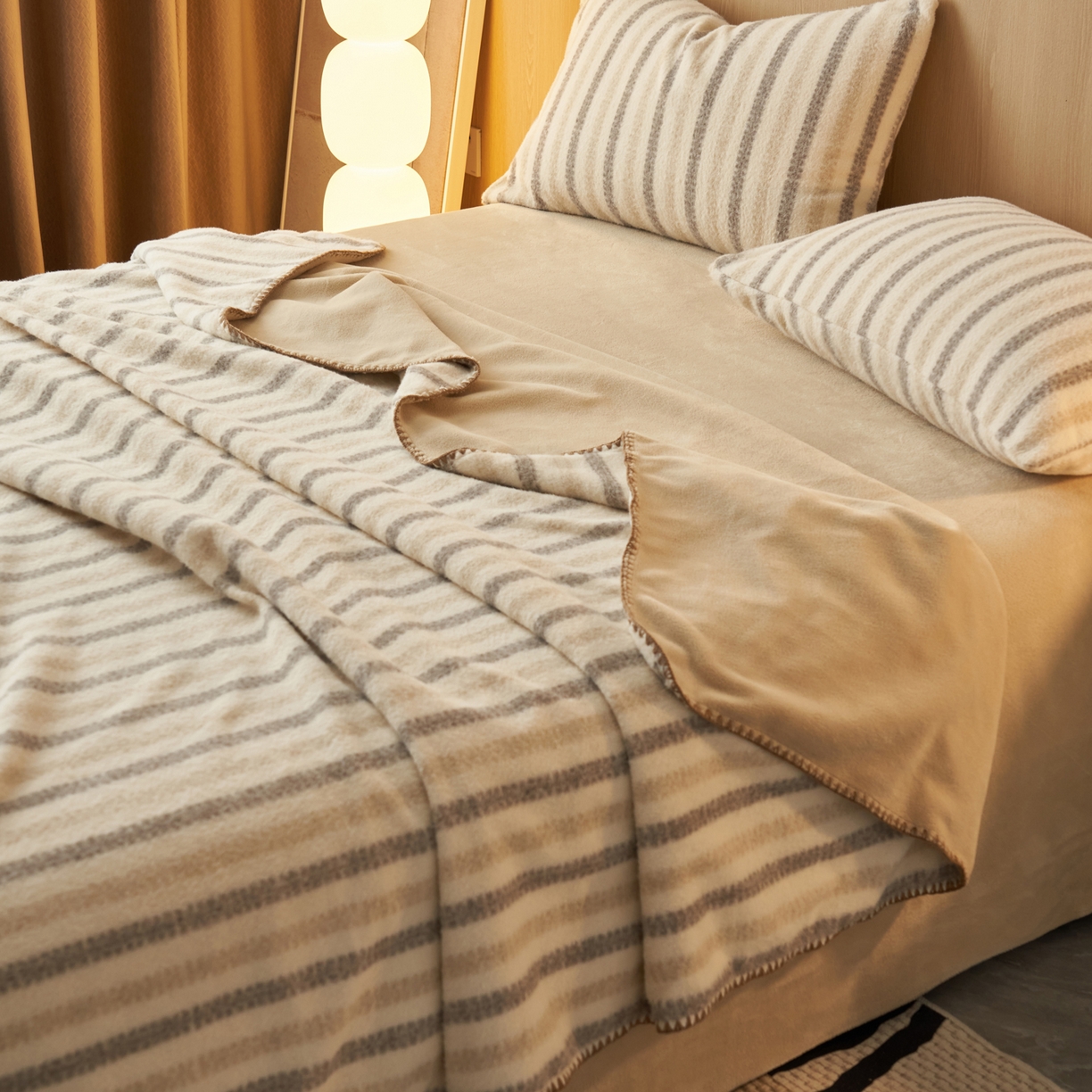 91家纺网 家纺一手货源 找家纺 早晨家纺 2025新款未末款仿羊绒牛奶绒毛毯 未末-浅棕