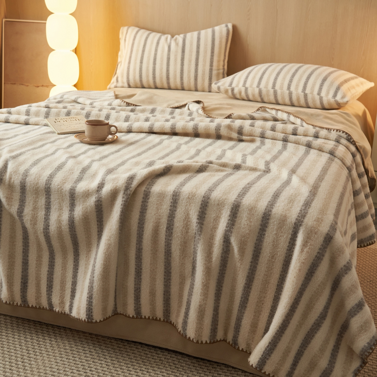 91家纺网 家纺一手货源 找家纺 早晨家纺 2025新款未末款仿羊绒牛奶绒毛毯 未末-浅棕