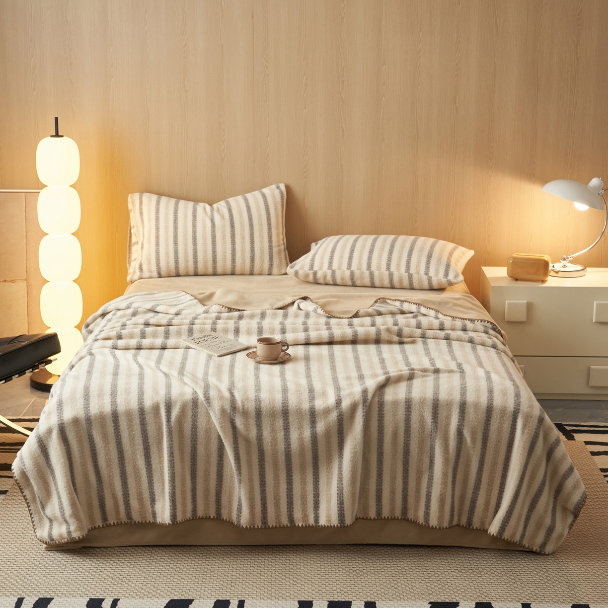 早晨家纺 2025新款未末款仿羊绒牛奶绒毛毯 未末-浅棕