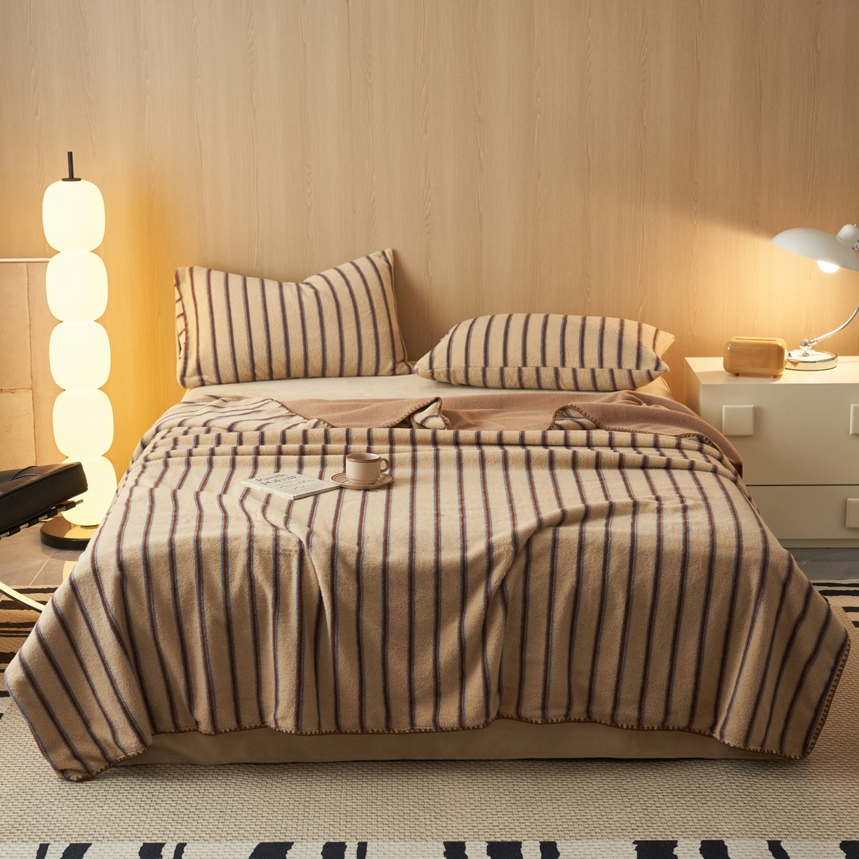 早晨家纺 2025新款未末款仿羊绒牛奶绒毛毯 未末-暖棕