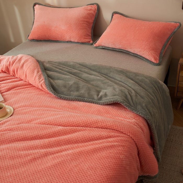 91家纺网 家纺一手货源 找家纺 早晨家纺 2025新款尚流款-提花双层毛毯【拉链款】 尚流-玉