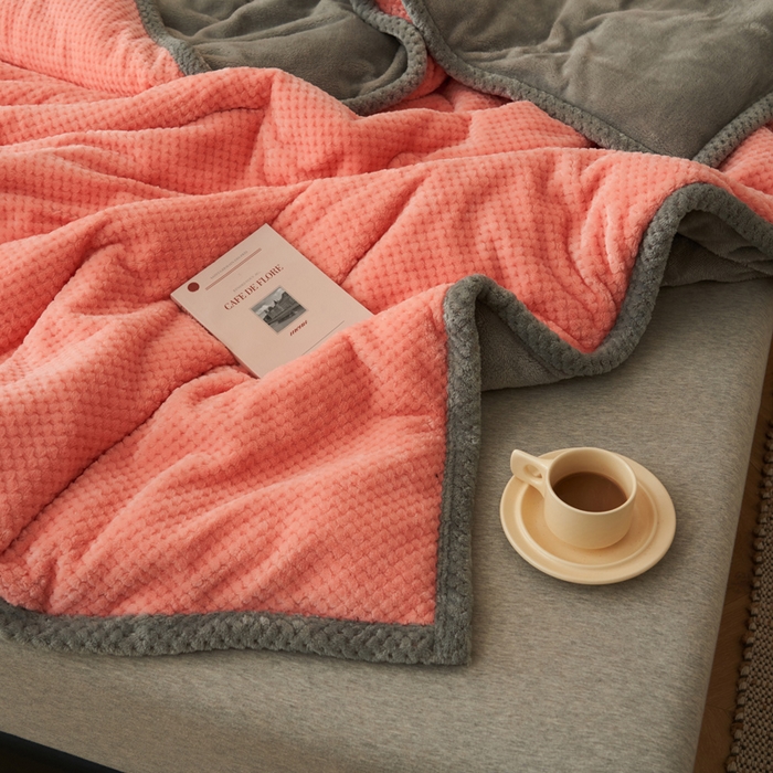 91家纺网 家纺一手货源 找家纺 早晨家纺 2025新款尚流款-提花双层毛毯【拉链款】 尚流-玉