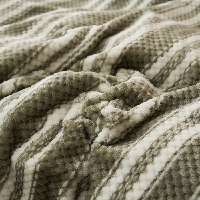 91家纺网 家纺一手货源 找家纺 早晨家纺 2025新款豆豆款菠萝格-可拆卸冬被 豆豆绒-绿条