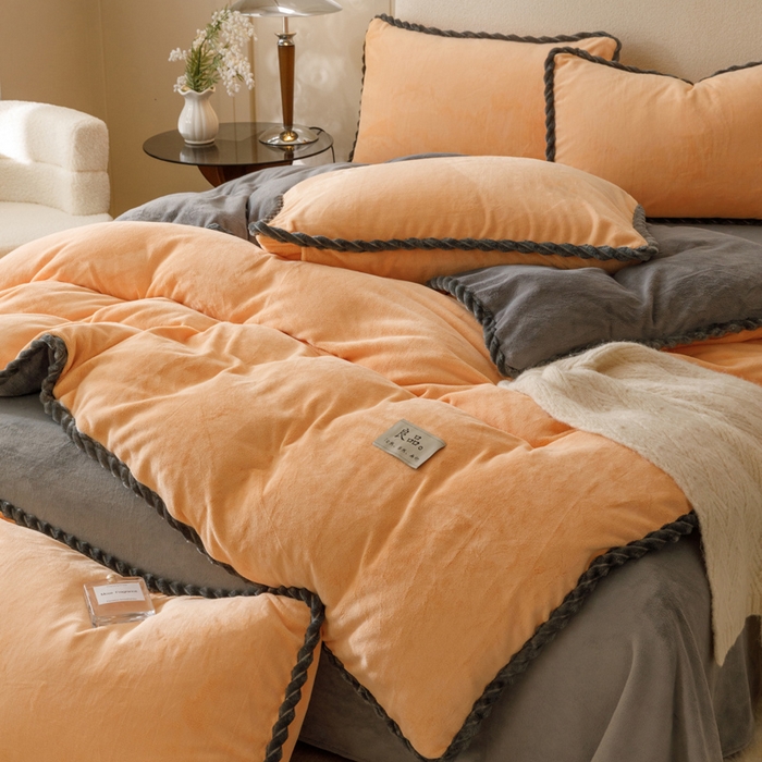 91家纺网 家纺一手货源 找家纺 （总）早晨家纺 2025新款双拼牛奶绒-单被套