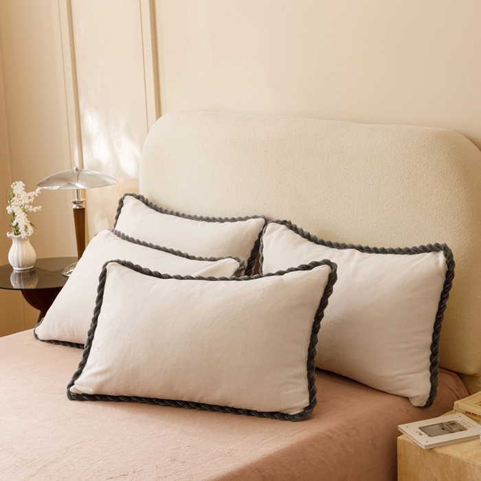 91家纺网 家纺一手货源 找家纺 早晨家纺 2025新款纯色双拼牛奶绒-可拆卸冬被 双拼奶白+奶茶咖